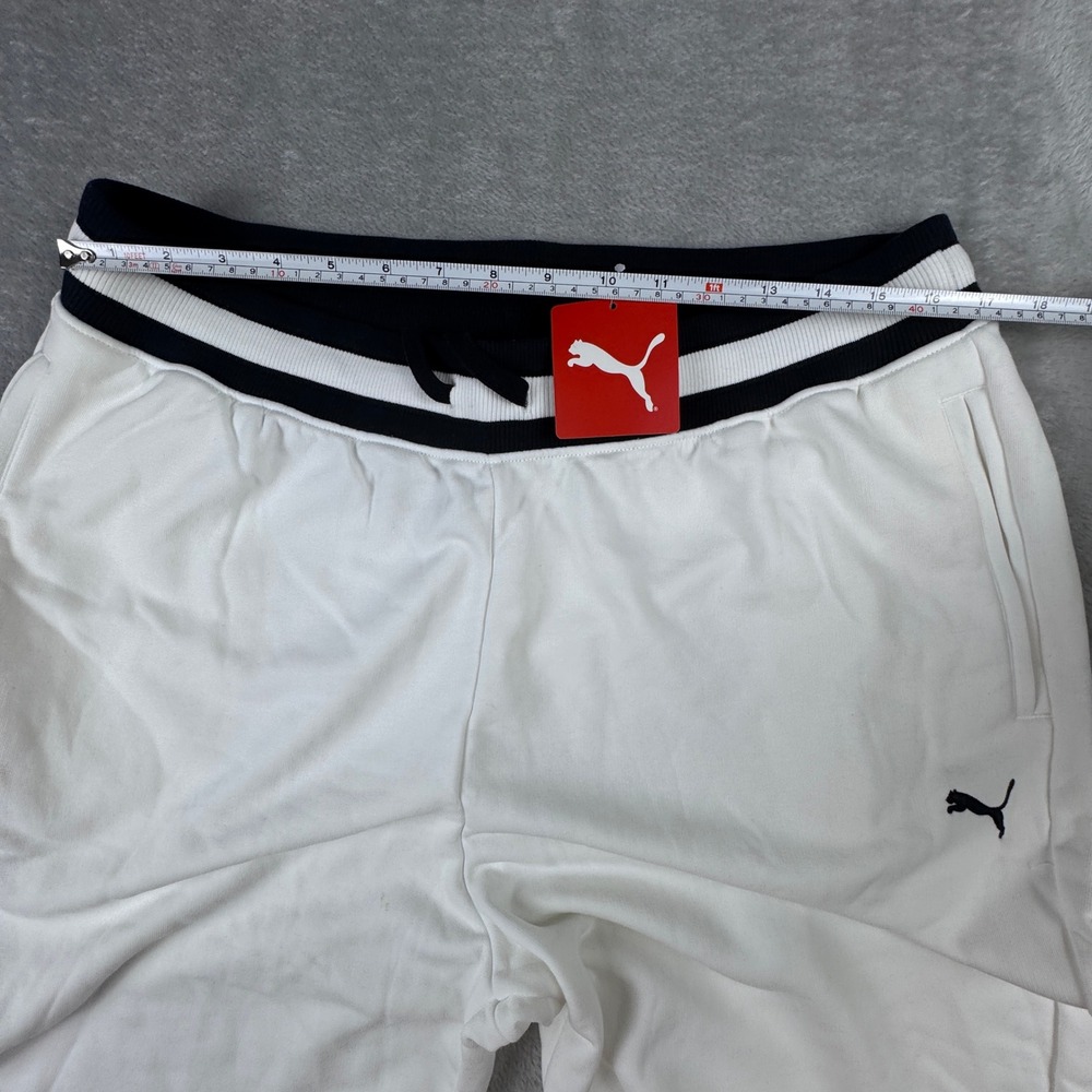 Puma Joggers Mens XL Sweatpants Off White Black Stripe Sample GT1MMXTJ00069 New - Picture 10 of 11